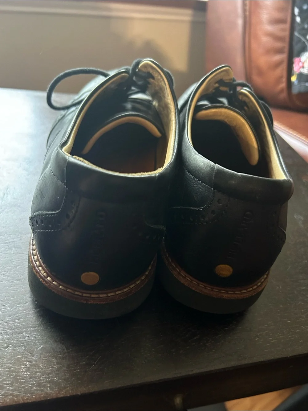 Men's Black Wingtip Derby Shoes - Classic Leather Oxford Style